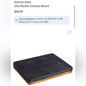 Vita Marble Cheese Board. NEW